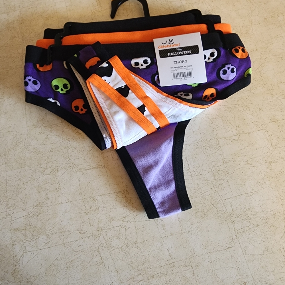 Women's Halloween Thong Panties, 3-Pack - Picture 5 of 5